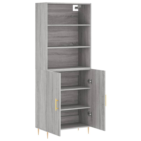 69,5x34x180cm grauer Schrank Neubahar (Holz)