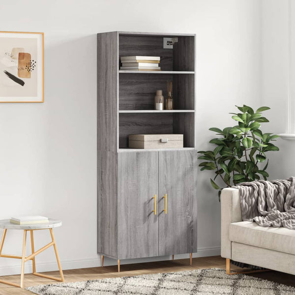 69,5x34x180cm grauer Schrank Neubahar (Holz)