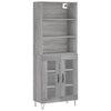 Grauer Myrtis Schrank 69,5x34x180cm (Holzmaterial)