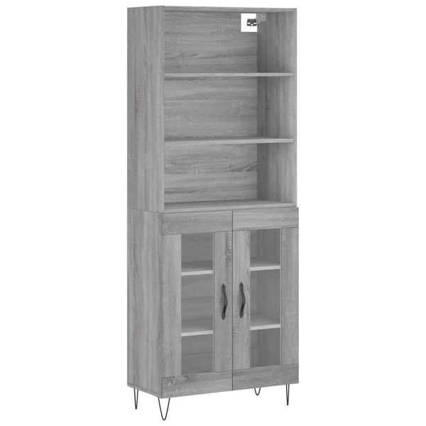 Grauer Myrtis Schrank 69,5x34x180cm (Holzmaterial)