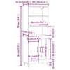 Grauer Myrtis Schrank 69,5x34x180cm (Holzmaterial)
