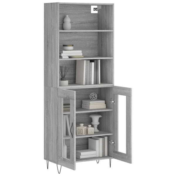 Grauer Myrtis Schrank 69,5x34x180cm (Holzmaterial)