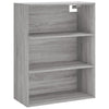 Grauer Myrtis Schrank 69,5x34x180cm (Holzmaterial)