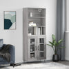 Grauer Myrtis Schrank 69,5x34x180cm (Holzmaterial)