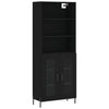 Schwarzer Holzschrank 69,5x34x180cm