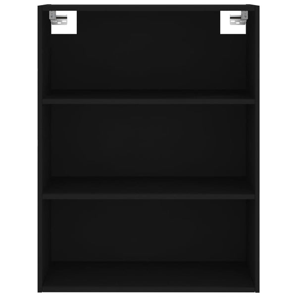 Schwarzer Holzschrank 69,5x34x180cm