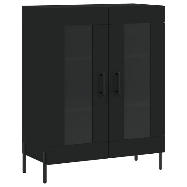 Schwarzer Holzschrank 69,5x34x180cm