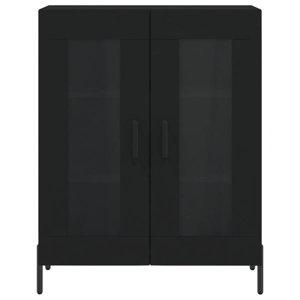Schwarzer Holzschrank 69,5x34x180cm
