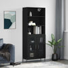 Schwarzer Holzschrank 69,5x34x180cm