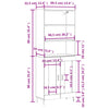 Schrank Stejerel betongrau 180cm x 34cm x 69,5cm (Holz)