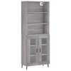 Grauer Stejerel-Schrank 69,5x34x180cm (Holz)