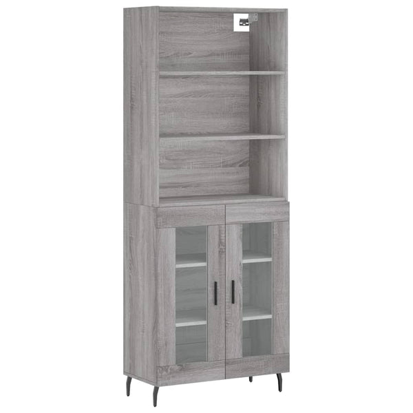 Grauer Stejerel-Schrank 69,5x34x180cm (Holz)
