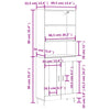 Grauer Stejerel-Schrank 69,5x34x180cm (Holz)