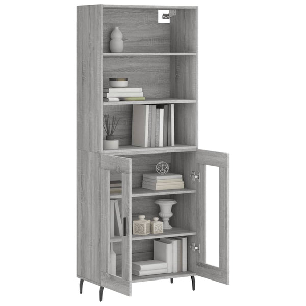 Grauer Stejerel-Schrank 69,5x34x180cm (Holz)