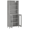 Grauer Stejerel-Schrank 69,5x34x180cm (Holz)