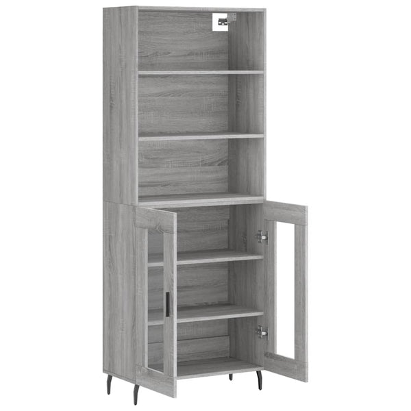 Grauer Stejerel-Schrank 69,5x34x180cm (Holz)