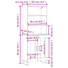 Grauer Adinela Schrank 69,5x34x180cm (Holz)