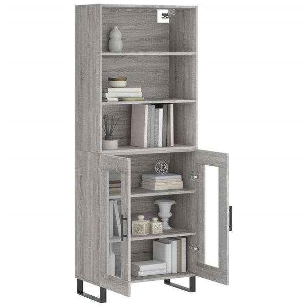 Grauer Adinela Schrank 69,5x34x180cm (Holz)