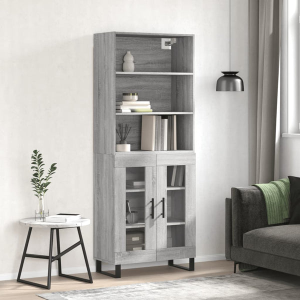 Grauer Adinela Schrank 69,5x34x180cm (Holz)