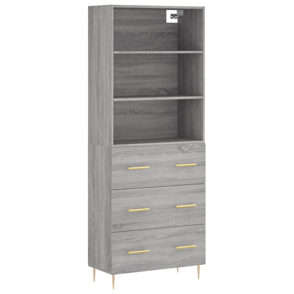 Grauer Neubahar Schrank 69,5x34x180cm (Holz)