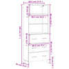 Grauer Neubahar Schrank 69,5x34x180cm (Holz)