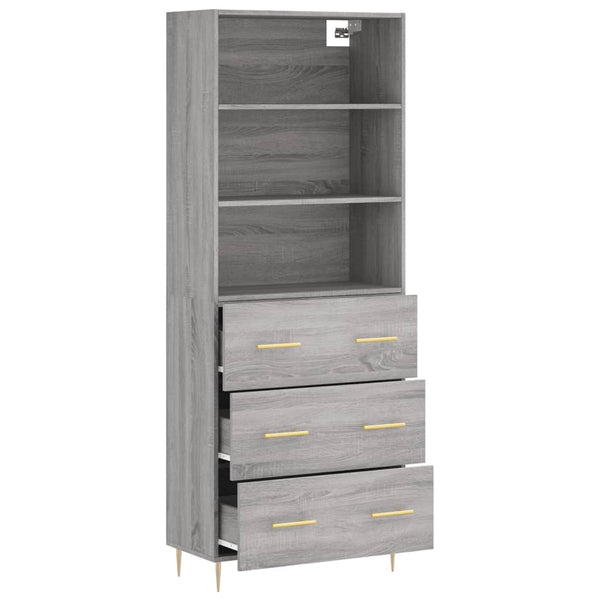Grauer Neubahar Schrank 69,5x34x180cm (Holz)