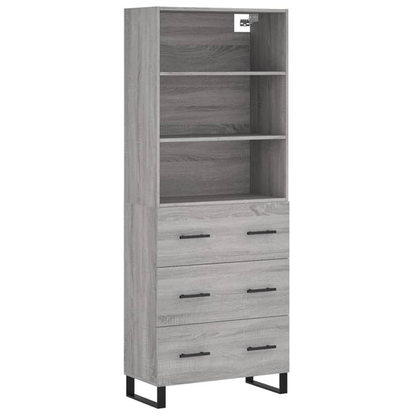 Adinela Schrank grau 69,5x34x180cm (Holz)