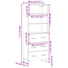 Adinela Schrank grau 69,5x34x180cm (Holz)