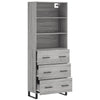 Adinela Schrank grau 69,5x34x180cm (Holz)