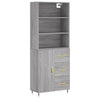 Grauer Kenneth Schrank 69,5x34x180cm (Holz)