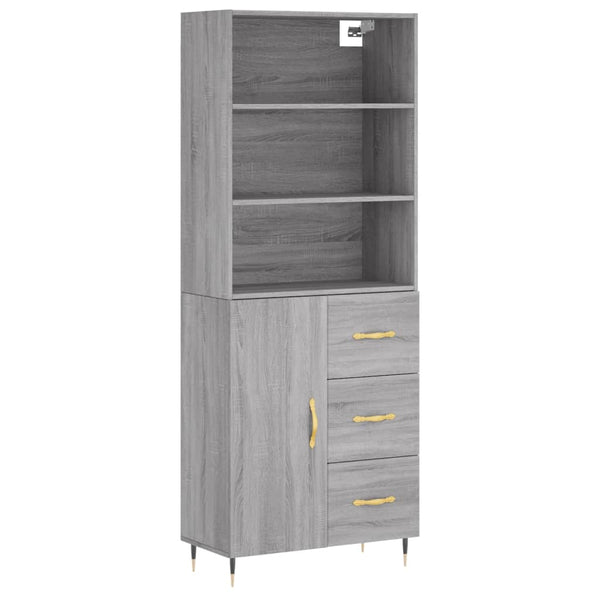 Grauer Kenneth Schrank 69,5x34x180cm (Holz)