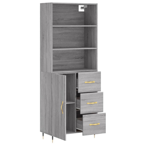 Grauer Kenneth Schrank 69,5x34x180cm (Holz)