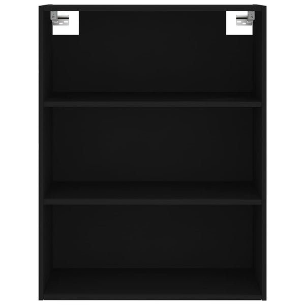 69,5x34x180cm Myrtis Schrank, Farbe Schwarz (Holz)