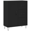 69,5x34x180cm Myrtis Schrank, Farbe Schwarz (Holz)