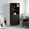 69,5x34x180cm Myrtis Schrank, Farbe Schwarz (Holz)