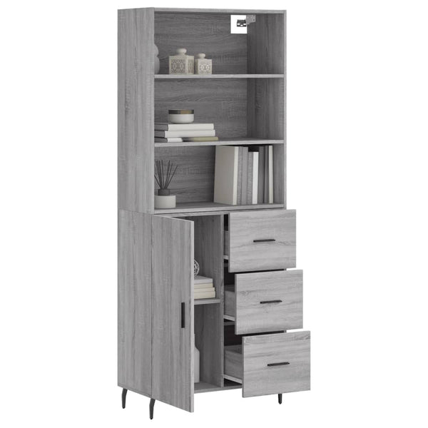 Stejerel grauer Schrank 69,5x34x180cm (Holz)