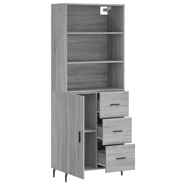 Stejerel grauer Schrank 69,5x34x180cm (Holz)