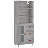 Grauer Ileleana-Schrank 69,5x34x180cm (Holz)