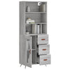 Grauer Ileleana-Schrank 69,5x34x180cm (Holz)