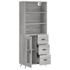 Grauer Ileleana-Schrank 69,5x34x180cm (Holz)