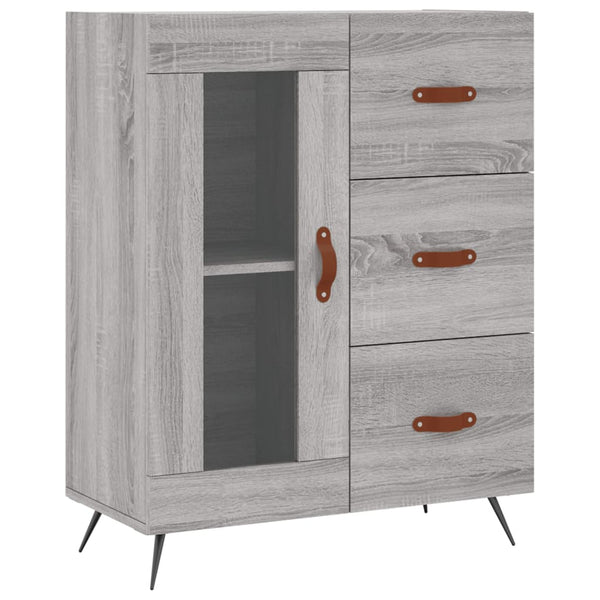 Grauer Ileleana-Schrank 69,5x34x180cm (Holz)
