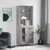 Grauer Ileleana-Schrank 69,5x34x180cm (Holz)