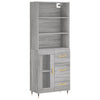 Kenneth Schrank grau 69,5x34x180cm (Holz)