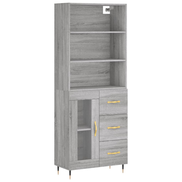 Kenneth Schrank grau 69,5x34x180cm (Holz)