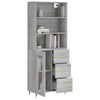 Kenneth Schrank grau 69,5x34x180cm (Holz)