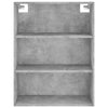 69,5x34x180cm betongrauer Schrank aus Holz