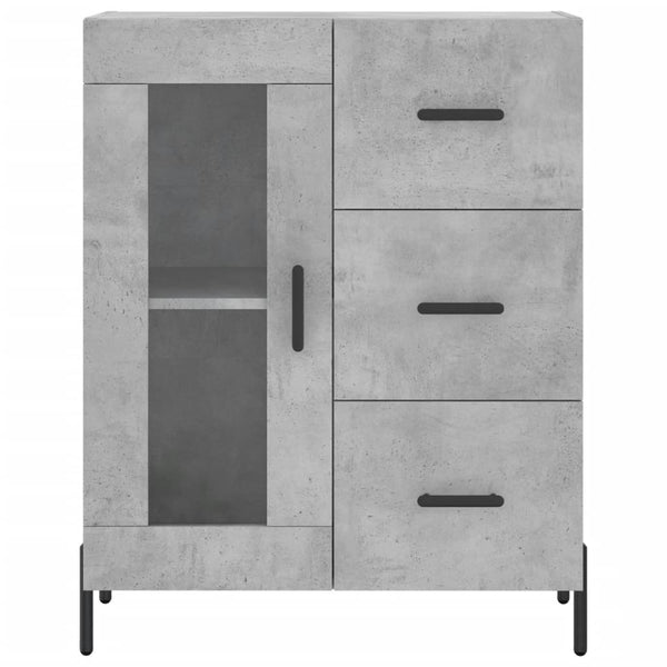 69,5x34x180cm betongrauer Schrank aus Holz