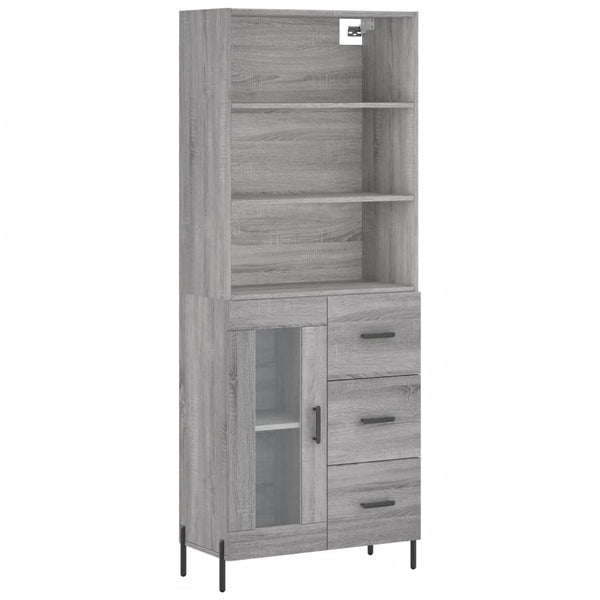 Schrank grau 69,5x34x180cm (Holz)