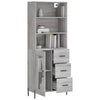 Schrank grau 69,5x34x180cm (Holz)