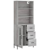 Schrank grau 69,5x34x180cm (Holz)